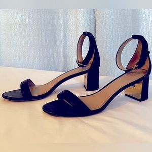 Tory Burch Black Fancy Low Heel Strappy Sandals
